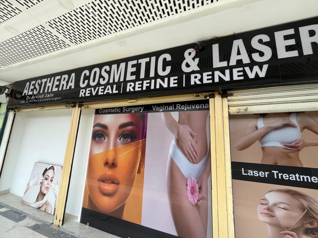 Exterior of Aesthera Clinic at Spectrum Metro in Noida