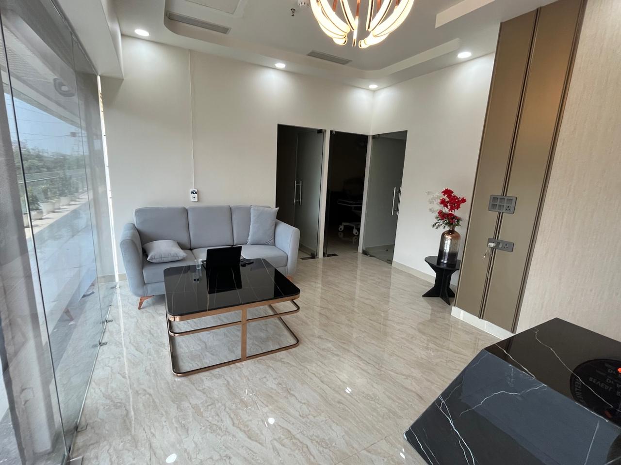 Wide view of the Aesthera patient waiting area